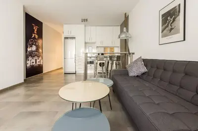 Zona de estar de Alojamiento temporal en Fuencarral, Chueca