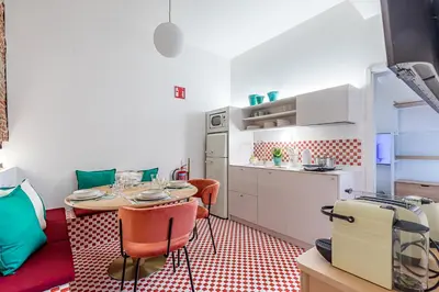 Una cocina o zona de cocina en Apartamento para 9 personas en Malasaña