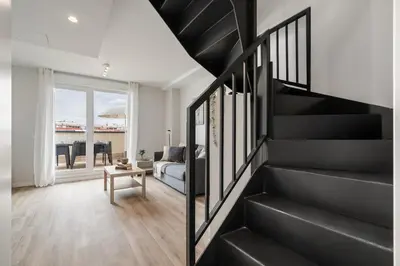 Zona de estar de Accessible flat near the Toledo Bridge - Atico A