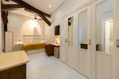 Cama o camas de una habitación en PDA2BI Loft de lujo, de diseño, histórico, a estrenar! Temporal