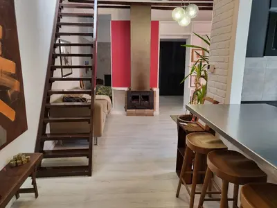 Zona de estar de Lovely Loft Apartment Madrid Center