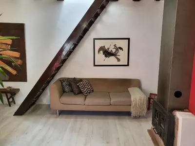 Zona de estar de Lovely Loft Apartment Madrid Center