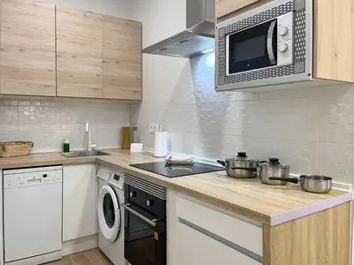 Una cocina o zona de cocina en Urban-Usera with Terrace in Madrid Chinatown