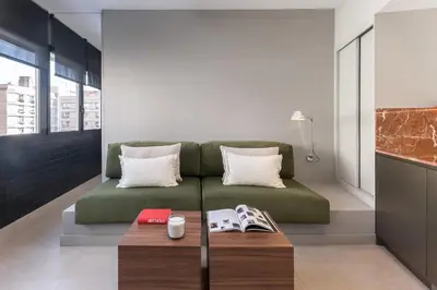 Zona de estar de Edmond Vibes Almagro Suites