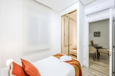 Cama o camas de una habitación en Modern apartment on Gran Via