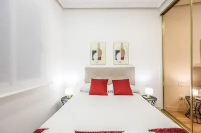 Cama o camas de una habitación en Modern apartment on Gran Via