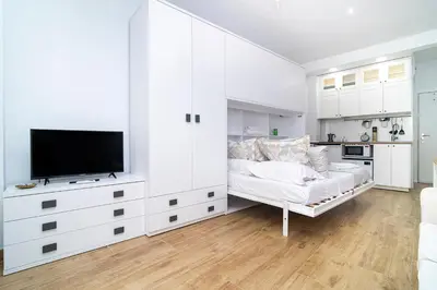Cama o camas de una habitación en Refugio Luminoso Junto a Gran Vía