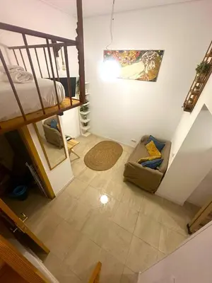 Cama o camas de una habitación en Acogedor apartamento cerca de Ronda de Atocha