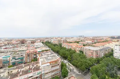 Vista general de Madrid o vista desde el apartamento