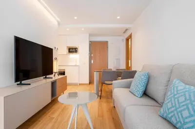Una televisión o centro de entretenimiento en Elegance & comfort in Chamberi- 1B
