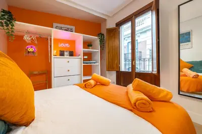 Cama o camas de una habitación en Chic Madrid Studio - Art and Soul in the Prado