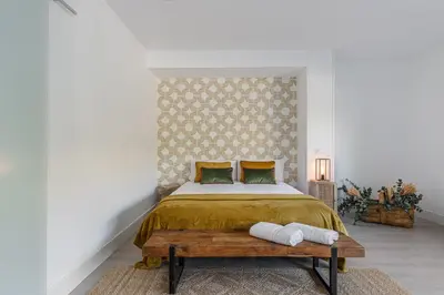 Cama o camas de una habitación en Apartamento Boutique Retiro I - Alojamiento corta estancia