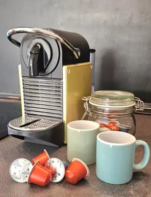 Utensilios para hacer té y café en Oasis with private pool in Madrid
