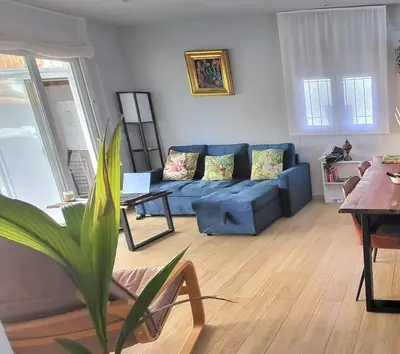 Zona de estar de Oasis with private pool in Madrid