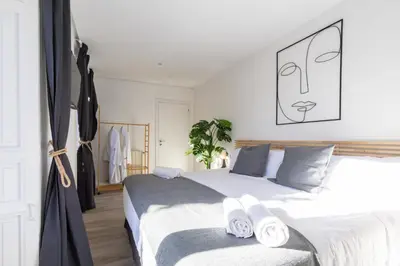 Cama o camas de una habitación en Amati Boutique Coliving Madrid