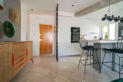 Una cocina o zona de cocina en Ático exclusivo junto a Plaza Mayor