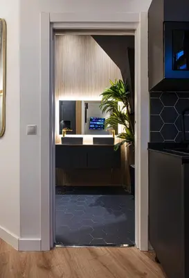 Una televisión o centro de entretenimiento en ººIM La Latina-City Centre-WiFi-AC-SmartTVºº