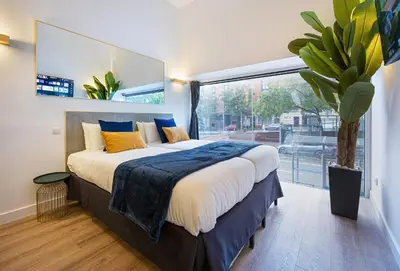 Cama o camas de una habitación en ºººIM La Latina-City Centre-WiFi-AC-SmartTVººº
