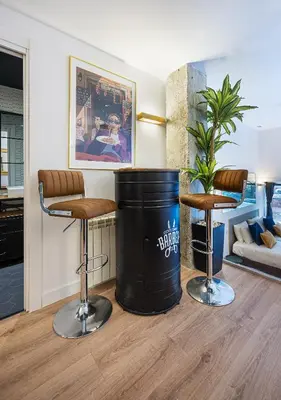 Zona de estar de ºººIM La Latina-City Centre-WiFi-AC-SmartTVººº