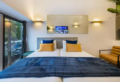 Cama o camas de una habitación en ººººIM La Latina-City Centre-WiFi-AC-SmartTVºººº