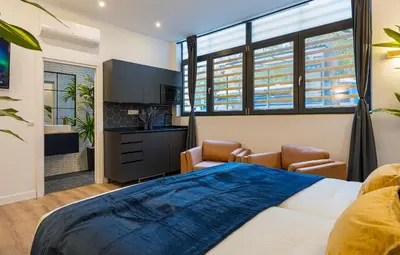 Cama o camas de una habitación en B IM La Latina-City Centre-WiFi-AC-SmartTV B