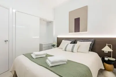 Cama o camas de una habitación en Villanueva Wood Loft