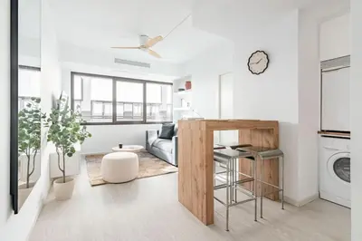 Zona de estar de Villanueva Wood Loft