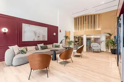 Zona de estar de Villanueva Wood Loft