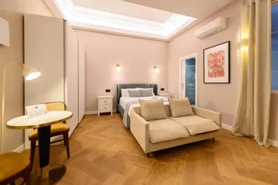 Cama o camas de una habitación en Estudio interior en el centro de Madrid NDA11BID