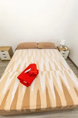 Cama o camas de una habitación en Apartament with balcony