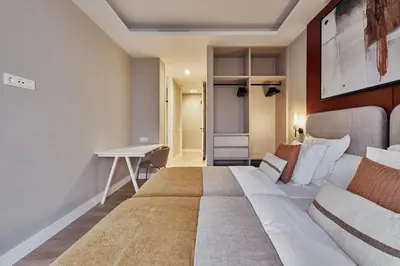 Cama o camas de una habitación en Centro XVI Costanilla de Santiago 6BR 6BH