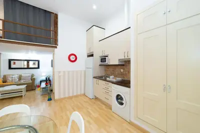 Una cocina o zona de cocina en Apartamentos Puerta Del Sol I