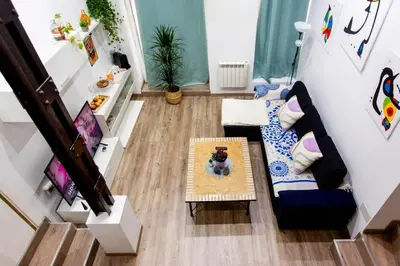 Zona de estar de Industrial style duplex