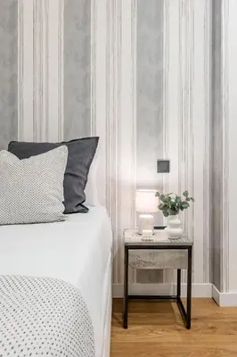 Cama o camas de una habitación en Esencia en el Corazón de Chueca