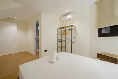 Cama o camas de una habitación en Alcalá Central Apartments