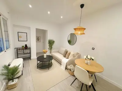 Zona de estar de Modern and quiet in the center of Madrid
