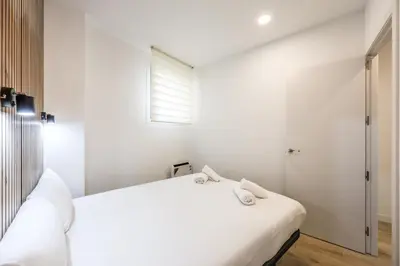 Cama o camas de una habitación en Modern Space for Your Madrid Stay
