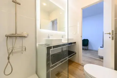Un baño de Amplio piso exterior de 2 dormitorios en Centro de Madrid Temporal SCSD14