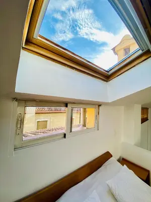 Cama o camas de una habitación en Gran Via Malasaña Rooftop