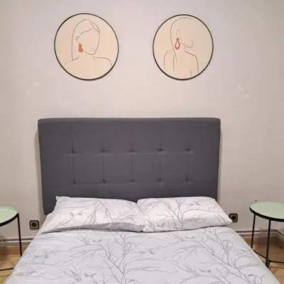 Cama o camas de una habitación en Avenida de America Suite Terrace