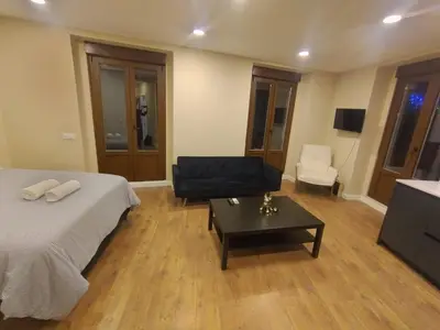 Una televisión o centro de entretenimiento en Coqueto Apartamento Reformado en Pleno Centro