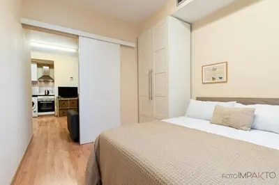 Cama o camas de una habitación en Madrid cozy apartment