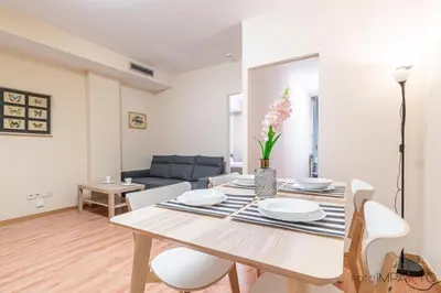 Zona de estar de Madrid cozy apartment