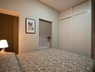 Cama o camas de una habitación en Beautiful apt near Santiago Bernabéu - Quijote