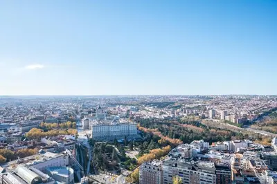 Vista general de Madrid o vista desde el apartamento