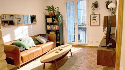 Zona de estar de GuestReady – Stylish Flat in the Heart of Lavapiés