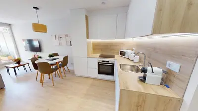 Una cocina o zona de cocina en Stunning penthouse in Cuatro Caminos for 4 pax - Artistas 1