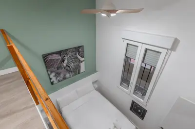 Cama o camas de una habitación en Central cozy - 1Bedroom 1Bathroom -Gran Vía