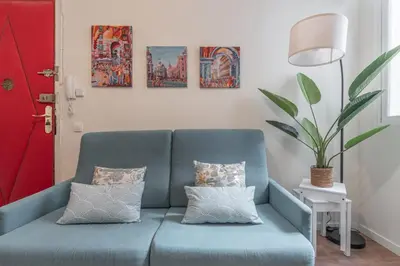 Zona de estar de Central cozy - 1Bedroom 1Bathroom -Malasaña
