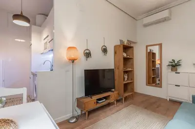Una televisión o centro de entretenimiento en Central cozy - 1Bedroom 1Bathroom -Malasaña